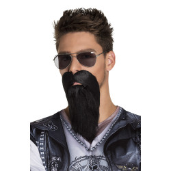 Bradka s knírem motorkář černé